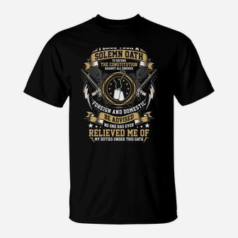 I Once Took A Solemn Oath To Defend A Constitution Veteran T-Shirt | Crazezy UK
