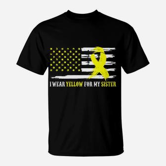 I Wear Yellow For My Sister Spina Bifida Awareness Month T-Shirt | Crazezy