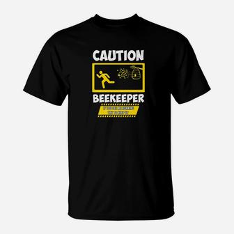 If You See Me Running Bee Keeper Beekeeping Funny T-Shirt | Crazezy