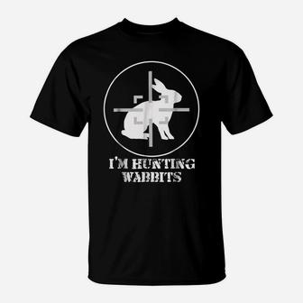 I'm Hunting Wabbits Cute Funny Rabbit Tshirt Men Kid Women T-Shirt | Crazezy UK