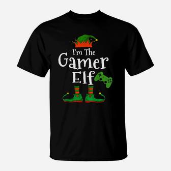 I'm The Gamer Elf Family Matching Funny Christmas Boys Gift T-Shirt | Crazezy