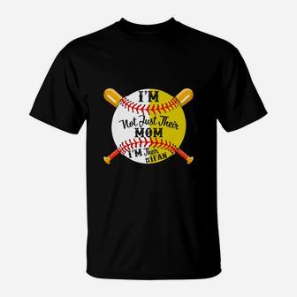 Im Their Number 1 Fan Softball Baseball Mom T-Shirt | Crazezy CA
