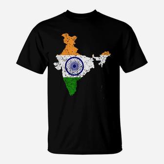 India Country Map Flag Indian Pride T-Shirt | Crazezy