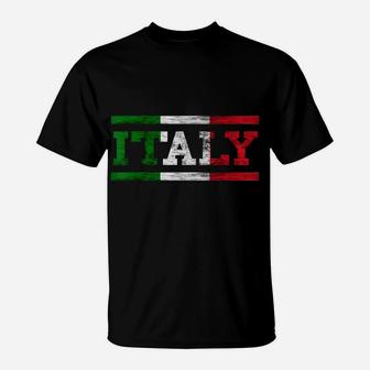 Italy Trip Italian Flag Italia Italiano Pride Italian Roots T-Shirt | Crazezy