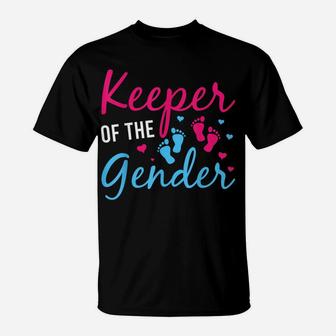 Keeper Of The Gender Baby Father Mother's Day Pregnancy Mom T-Shirt | Crazezy DE