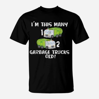 Kids 2Nd Birthday Cute Garbage Truck Counting 123 Tee Toddle T-Shirt | Crazezy