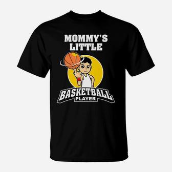 Kids Boys Mommys Little Basketball Player Tee T-Shirt | Crazezy CA