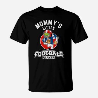 Kids Football Boys Mommys Little Football Player T-Shirt | Crazezy DE