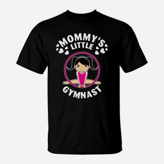 Kids Gymnastics Girls Mommys Little Gymnast Tee T-Shirt | Crazezy