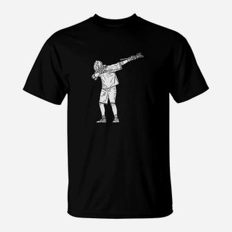 Lacrosse Stick Boy Dabbing Youth Dab Dance T-Shirt | Crazezy