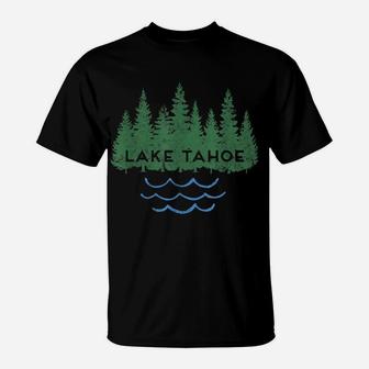 Lake Tahoe California Nevada Outdoor Lake Trees T-Shirt | Crazezy DE