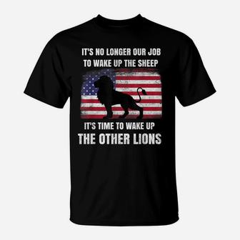 Lions Not Sheep No Longer Wake Up Sheep Wake Up Other Lions T-Shirt | Crazezy CA