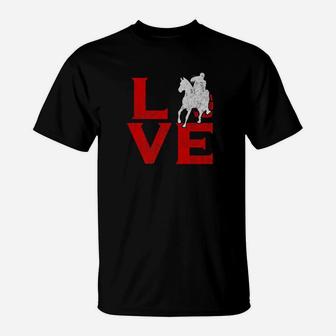 Love Barrel Racing Horse Lover Clothing Apparel Funny Tee T-Shirt | Crazezy DE