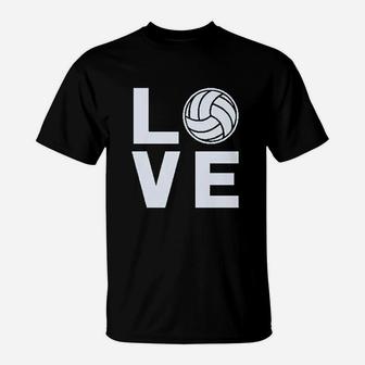 Love Volleyball Gift For Volleyball Fans T-Shirt | Crazezy