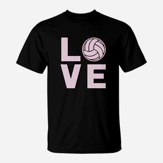 Love Volleyball Sweatshirt Gift For Volleyball Fans Women T-Shirt | Crazezy