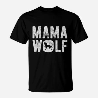 Mama Wolf Funny Camping Pack Mothers Day T-Shirt | Crazezy CA