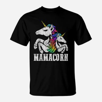 Mamacorn Unicorn Mom Baby Mommy Motherhood Christmas Gift T-Shirt | Crazezy