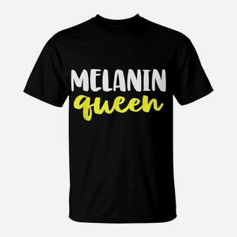 Melanin Queen Shirt For Women Pride Black History Month T-Shirt | Crazezy