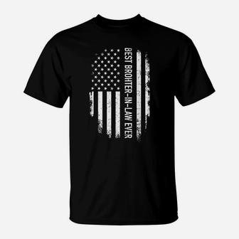 Mens Best Brother-In-Law Ever Vintage Us American Flag T-Shirt | Crazezy CA