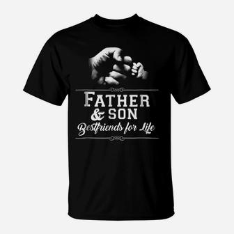 Mens Father Son Friends Fist Bump Tshirt Dad Father's Day Family T-Shirt | Crazezy DE