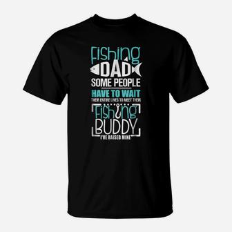 Mens Fishing Dad Funny Father Kid Matching T-Shirt T-Shirt | Crazezy
