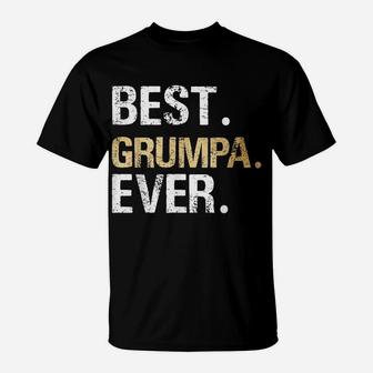 Mens Grumpa Gift From Granddaughter Grandson Best Grumpa T-Shirt | Crazezy