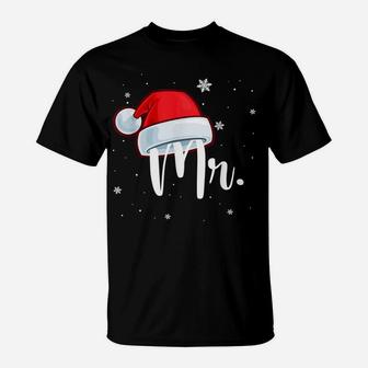 Mens Mr And Mrs Santa Claus Pajamas Matching Couples Christmas T-Shirt | Crazezy DE