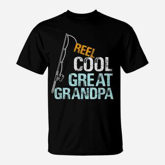 Mens Reel Cool Great Grandpa Gift From Granddaughter Grandson T-Shirt | Crazezy CA