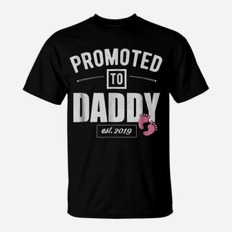 Mens Vintage Promoted To Daddy Its A Girl 2019 New Dad Shirt T-Shirt | Crazezy AU