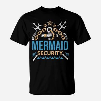 Merman Mermaid Party Swimming Sea Waves - Mermaid Security T-Shirt | Crazezy AU
