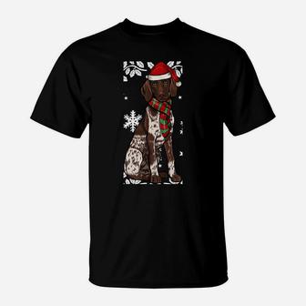 Merry Christmas Ornament German Shorthaired Pointer Xmas T-Shirt | Crazezy UK