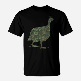 Military Guinea Fowl Camo Print Us Bird Veteran Men Gift T-Shirt | Crazezy