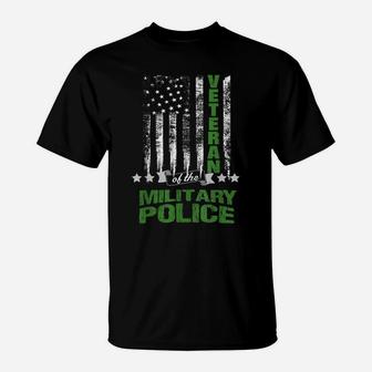 Military Police Veteran American Flag T-Shirt | Crazezy