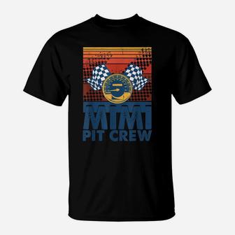 Mimi Pit Crew Race Car Matching Family Birthday Party T-Shirt | Crazezy