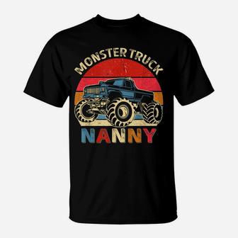 Monster Truck Nanny Matching Family Birthday Party T-Shirt | Crazezy AU