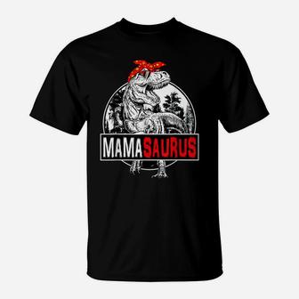 Mothers Day Mamasaurus T Rex Dinosaur Funny Mama Saurus T-Shirt | Crazezy