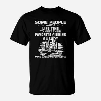 My Favorite Fishing Buddy Calls Me Uncle - Fish T-shirt Black Youth T-Shirt | Crazezy