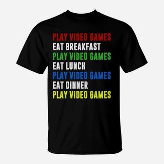 My Perfect Day Video Games T-Shirt Funny Cool Gamer Tee Gift T-Shirt | Crazezy CA