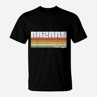 Nazare Vintage Surfing Beach Portugal T-Shirt | Crazezy