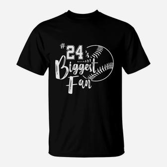 Number Biggest Fan Softball Player Mom Dad Family T-Shirt | Crazezy UK