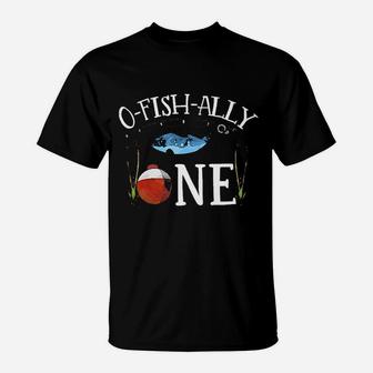 O-fish-ally One Boys 1st Birthday Fishing T-Shirt | Crazezy