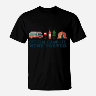 Official Campsite Wine Taster Funny Lover T-Shirt | Crazezy UK