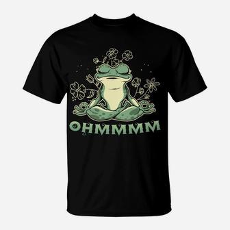 Ohmmmm Meditated Frog Yoga Meditation Namaste Sweatshirt T-Shirt | Crazezy