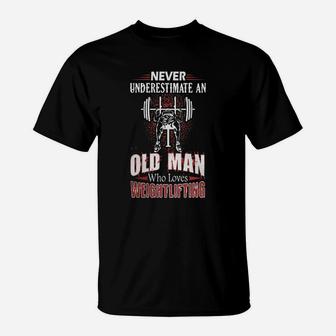 Old Man Loves Weightlifting Shirt - Mens Premium T-shirt T-Shirt | Crazezy DE