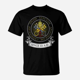 One Holy Catholic & Apostolic Church Catholic Latin T Shirt T-Shirt | Crazezy CA