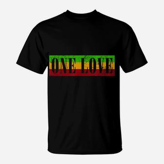 One Love Sign Rasta Jamaica Retro Vintage Gift T-Shirt | Crazezy AU