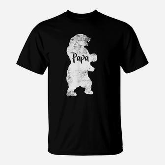 Papa Bear For Camping Fathers Day Or Daddy Bear T-Shirt | Crazezy