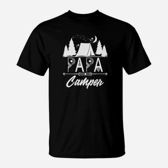 Papa Camping Lover Shirt Vacation Adventure Camper Gift T-Shirt | Crazezy