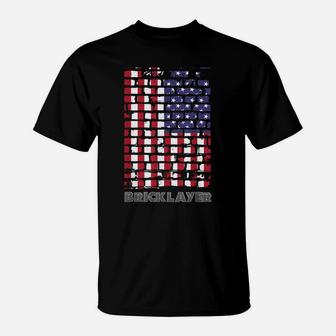 Patriotic Bricklayer Flag T Shirt T-Shirt | Crazezy UK