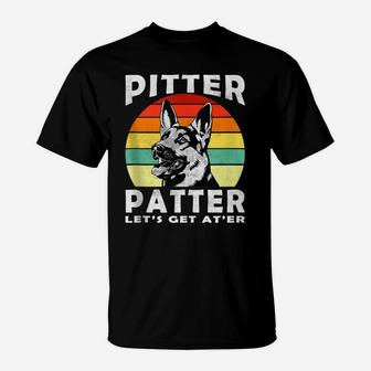 Pitter Tshirt Patter German Shepherd Dog Funny Vintage Retro T-Shirt | Crazezy CA